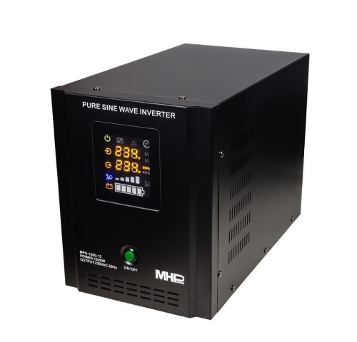 Záložní zdroj MHPower MPU-1200-12, UPS, 1200W, čistý sinus, 12V