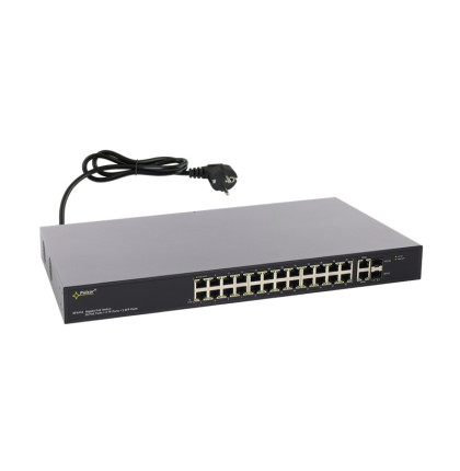 SFG124 24portový switch – 24x PoE 1Gbps + 2x uplink RJ45 1Gbps + 2x uplink SFP… SFG124 24portový switch – 24x PoE 1Gbps + 2x uplink RJ45 1Gbps + 2x uplink SFP…