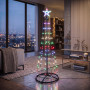 Solight smart vánoční stromek, 150 LED, 1,5m, IP44, RGB, dálkový ovladač + BT aplikace Solight smart vánoční stromek, 150 LED, 1,5m, IP44, RGB, dálkový ovladač + BT aplikace