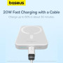 Bezdrátová powerbanka Baseus Magnetic Mini Air 6000mAh, 20W bílá