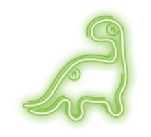 Dekorativní LED neon Dinosaur zelený