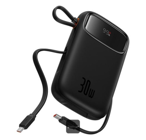 Powerbanka Baseus Qpow2 20000mAh, 30W, s kabelem USB-C černá Powerbanka Baseus Qpow2 20000mAh, 30W, s kabelem USB-C černá