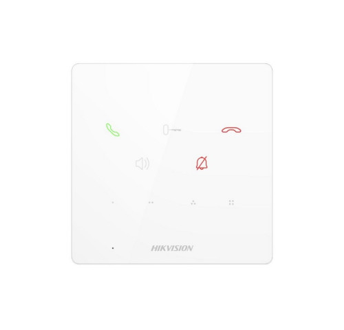 DS-KH6000-E1/White Vnitřní audio jednotka, dotyková tlačítka, alarmový vstup, bílé provedení,…