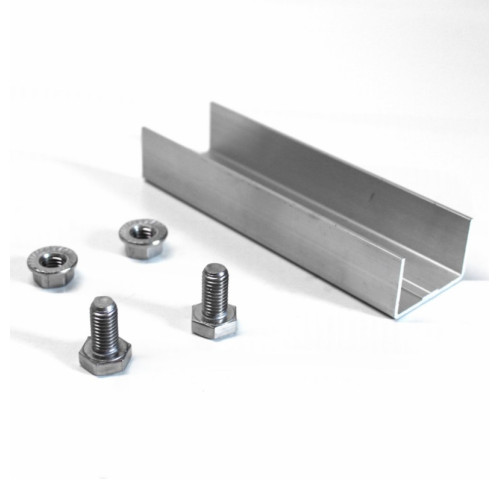 Spojka 150 mm se šrouby, pro hliníkové lišty čtvercové typu H