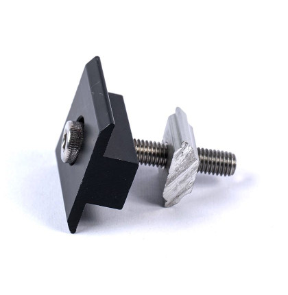 Držák středový 35-40mm ČERNÝ pro solární panely na lištu, hliníkový