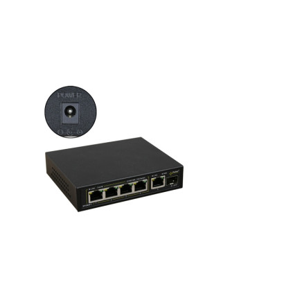SFG64F1WP 6 portový switch – 4x PoE 30W 1Gbps + 1x uplink RJ-45 1Gbps + 1x uplink… SFG64F1WP 6 portový switch – 4x PoE 30W 1Gbps + 1x uplink RJ-45 1Gbps + 1x uplink…