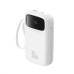 Powerbanka Baseus Qpow2 10000mAh, 30W, s kabelem USB-C bílá