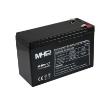 MHPower MS9-12 olověný akumulátor AGM 12V/9Ah, Faston F2 - 6,3mm