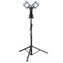 Solight duální teleskopický přenosný LED reflektor se zásuvkou, 2x30W, 5400lm, 4000K, 62-152cm, IP54