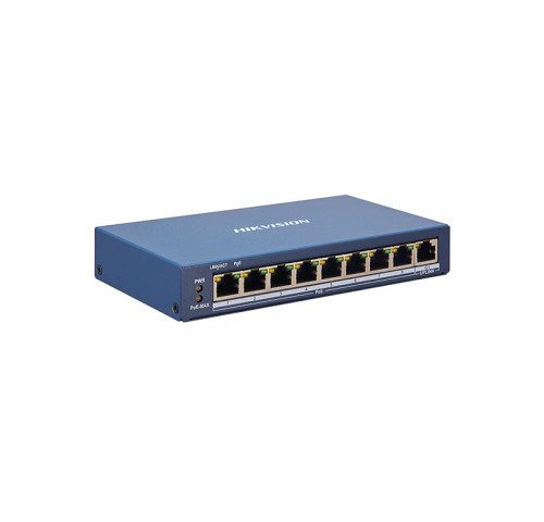 DS-3E1309P-EI 9 portový switch - 8x PoE 30W 100Mbps + 1x uplink RJ-45 1Gbps, PoE celkem…