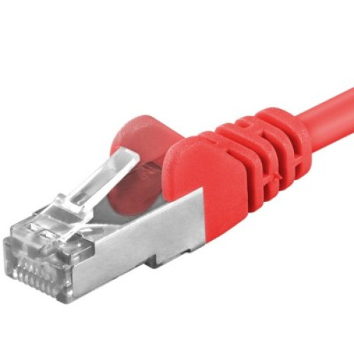 Premiumcord Patch kabel CAT6a S-FTP, RJ45-RJ45, AWG 26/7 5m červená