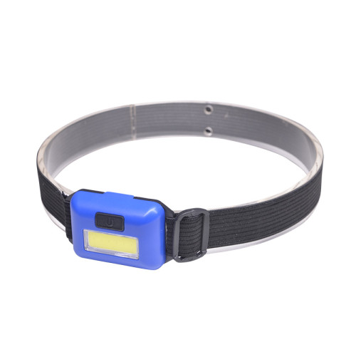 Solight LED čelová svítilna, 3W COB, modrá, 3x AAA