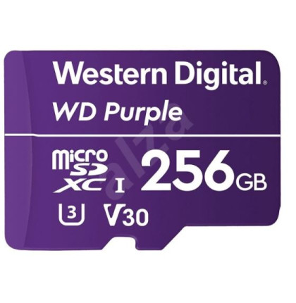 CP-PR-136 MicroSDXC paměťová karta Western Digital PURPLE pro kamerové systémy - 256GB