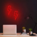 Dekorativní LED neon Blesk červený