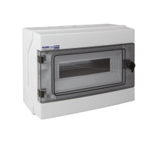 Rozvaděč RH-12 NEO pro fotovoltaiku plast. / IP65 / 1000V DC / 500V AC / 1x12 nástěnný / průhledné dveře Rozvaděč RH-12 NEO pro fotovoltaiku plast. / IP65 / 1000V DC / 500V AC / 1x12 nástěnný / průhledné dveře