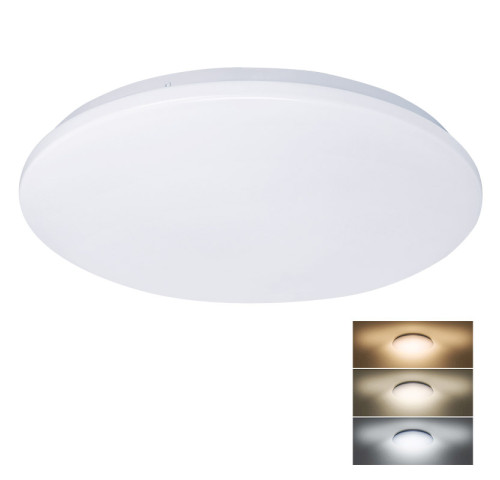 Solight LED stropní světlo Plain, 3CCT, 36W, 2520lm, 3000K, 4000K, 6000K, kulaté, 45cm Solight LED stropní světlo Plain, 3CCT, 36W, 2520lm, 3000K, 4000K, 6000K, kulaté, 45cm