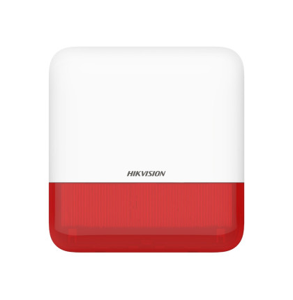 DS-PS1-E-WE (RED Indicator) AX PRO bezdrátová siréna, zvuková a světelná signalizace, červené provedení