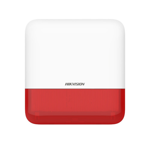 DS-PS1-E-WE (RED Indicator) AX PRO bezdrátová siréna, zvuková a světelná signalizace, červené provedení