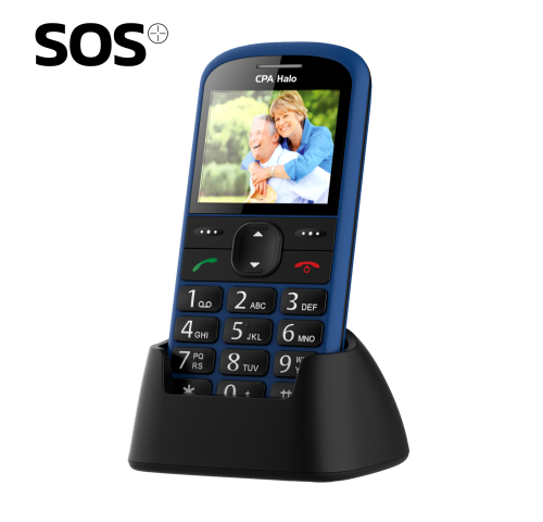 Telefon CPA Halo 21 Senior modrý s nabíjecím stojánkem Telefon CPA Halo 21 Senior modrý s nabíjecím stojánkem