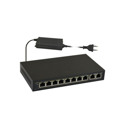 S108-90W 10portový switch – 8x PoE 10/100Mbps + 2x uplink RJ45 10/100Mbps, PoE… S108-90W 10portový switch – 8x PoE 10/100Mbps + 2x uplink RJ45 10/100Mbps, PoE…