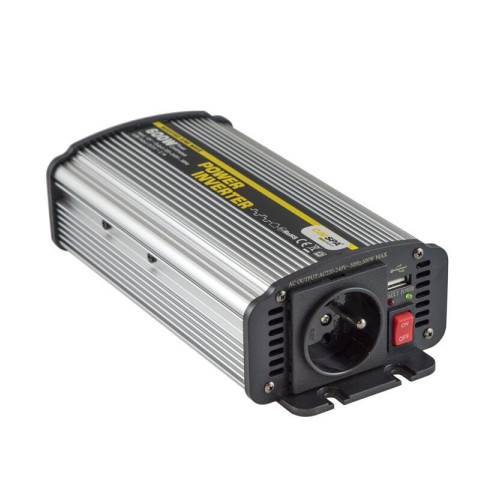 Měnič napětí Carspa CAR600U-122 - Z VÝSTAVY, 12V/230V+USB 600W, modifikovaná sinus