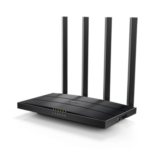 WiFi router TP-Link Archer C6U AC1200 dual AP, 4x GLAN, USB/ 300Mbps 2,4/ 867Mbps 5GHz, OneMesh