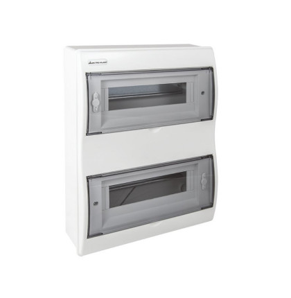 Rozvaděč RN-24 Fala (N+PE) IP40 plastový 2x12 nástěnný / průhledné dveře Rozvaděč RN-24 Fala (N+PE) IP40 plastový 2x12 nástěnný / průhledné dveře