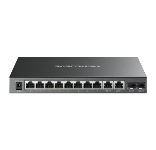 Switch TP-Link Mercusys MS112GMP 2x GLAN, 8x GLAN s PoE+, 2x SFP, 110W