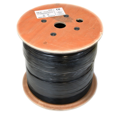 LEXI-Net instalační kabel UTP CAT 6 23AWG venkovní dvouplášť PVC+PE 500m cívka černý LEXI-Net instalační kabel UTP CAT 6 23AWG venkovní dvouplášť PVC+PE 500m cívka černý