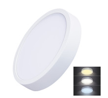 Solight LED mini panel CCT, přisazený, 24W, 1800lm, 3000K, 4000K, 6000K, kulatý