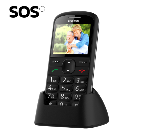 Telefon CPA Halo 21 Senior černý s nabíjecím stojánkem Telefon CPA Halo 21 Senior černý s nabíjecím stojánkem