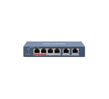 DS-3E0106HP-E 4x POE | 6x 100 Mb | výkon 60 W | Hi-POE port | bez managementu | dosah až…