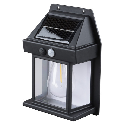 Solight LED solární lucerna nástěnná, teplá bílá, 12x17cm, černá Solight LED solární lucerna nástěnná, teplá bílá, 12x17cm, černá