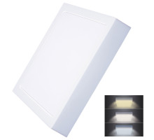 Solight LED mini panel CCT, přisazený, 24W, 1800lm, 3000K, 4000K, 6000K, čtvercový
