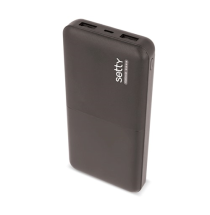 Powerbanka Setty 10000mAh, 12W černá