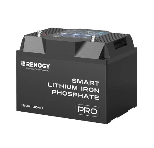 Renogy PRO 100Ah 12V LiFePO4 s výhřevem, Bluetooth, IP67 Lithium Smart Battery - pod sedadlo