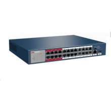 DS-3E0326P-E/M(B) 26 portový switch, 24x POE 100 Mb/s, 1x 1Gb/s, 1x SFP, max. výkon 225 W