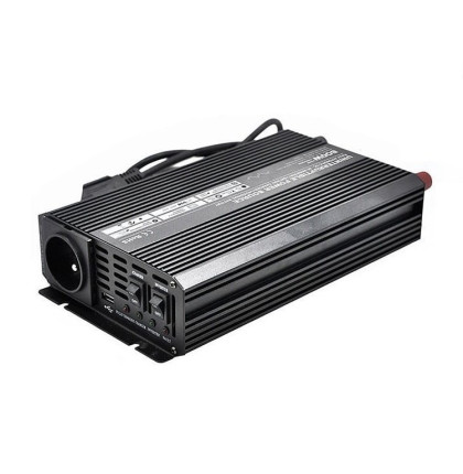 Měnič napětí Carspa UPS600-12 - Z VÝSTAVY, 12V/230V 600W, s nabíječkou 12V/10A a funkcí UPS