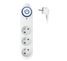 Solight PO39 přepěťová ochrana, 3 zásuvky, 1,5m, bílá