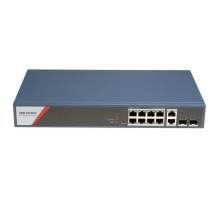 DS-3E1512HP-SI-8P2T2F 8×PoE | 2×Gigabit | výkon130W | smart managed | dosah až300m /10Mb