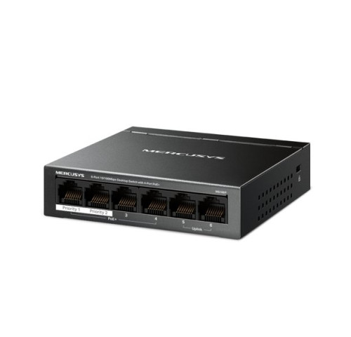 Switch TP-Link Mercusys MS106P 2x LAN, 4x LAN s PoE, 67W