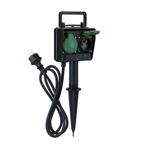 Solight zahradní sloupek IP44, 2 zásuvky, gumový kabel 1,5m Solight zahradní sloupek IP44, 2 zásuvky, gumový kabel 1,5m