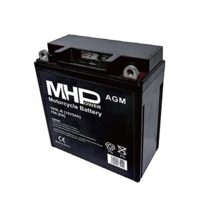 Motobaterie MHPower YB5L-B AGM 12V, 5Ah, 70A
