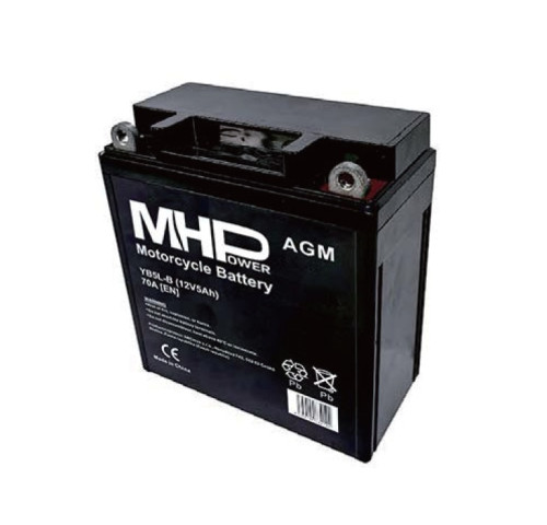 Motobaterie MHPower YB5L-B AGM 12V, 5Ah, 70A