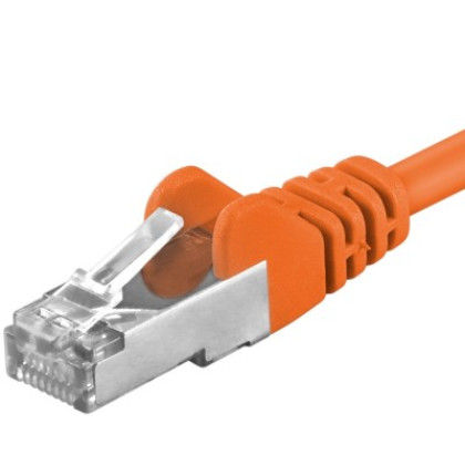 Premiumcord Patch kabel CAT6a S-FTP, RJ45-RJ45, AWG 26/7 10m oranžová