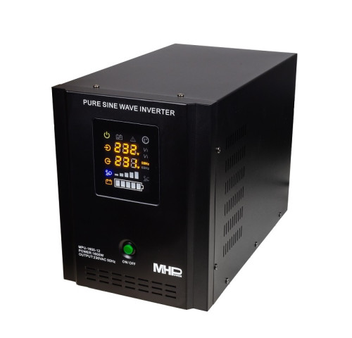 Záložní zdroj MHPower MPU-1600-12 - Z VÝSTAVY, UPS, 1600W, čistý sinus, 12V