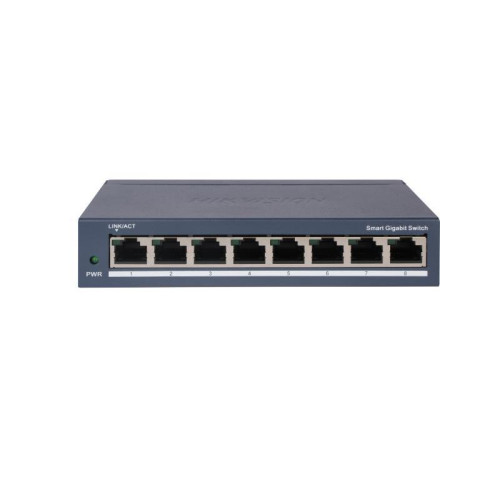 DS-3E1508-EIV2 8 portový switch - 8x RJ-45 1Gbps, základní management (v iVMS-4200),…