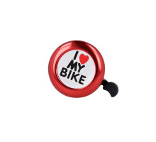 Zvonek na kolo (I love my bike) Forever Outdoor červený