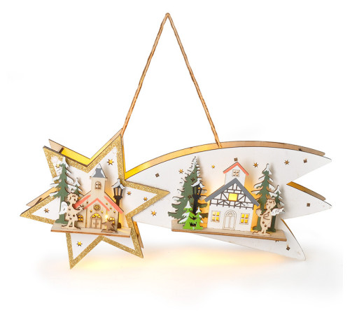 Solight LED vánoční kometa, 10x LED, dřevěná, 30cm Solight LED vánoční kometa, 10x LED, dřevěná, 30cm