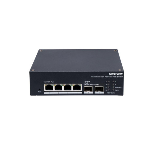 DS-3T1506HP-EI-UPS 6 portový průmyslový switch - 1x HiPoE 90W 1Gbps + 3x PoE 30W 1Gbps + 2x…